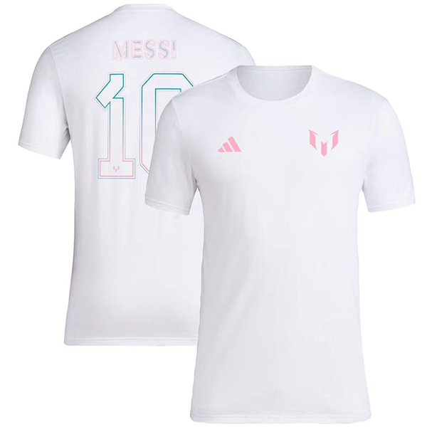 Inter miami maglia bianca MESSI 10 uniforme da calcio casual maglietta da uomo kit da calcio top camicia sportiva 2023-2024